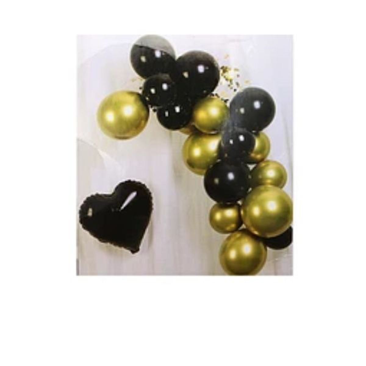 GENERICO - Set de globos color negro 25pcs