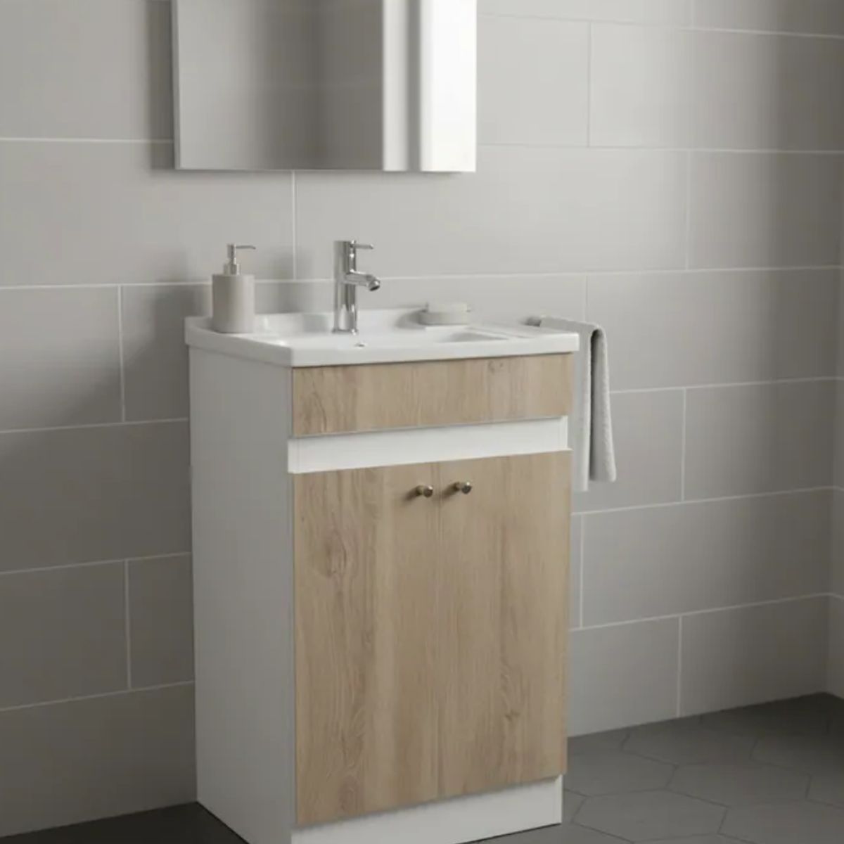 Mueble Vanitorio 50x40 Cm Jerez Mdf Lavamanos + Grifería Ms, marca MODERN SPACE - Foto Principal