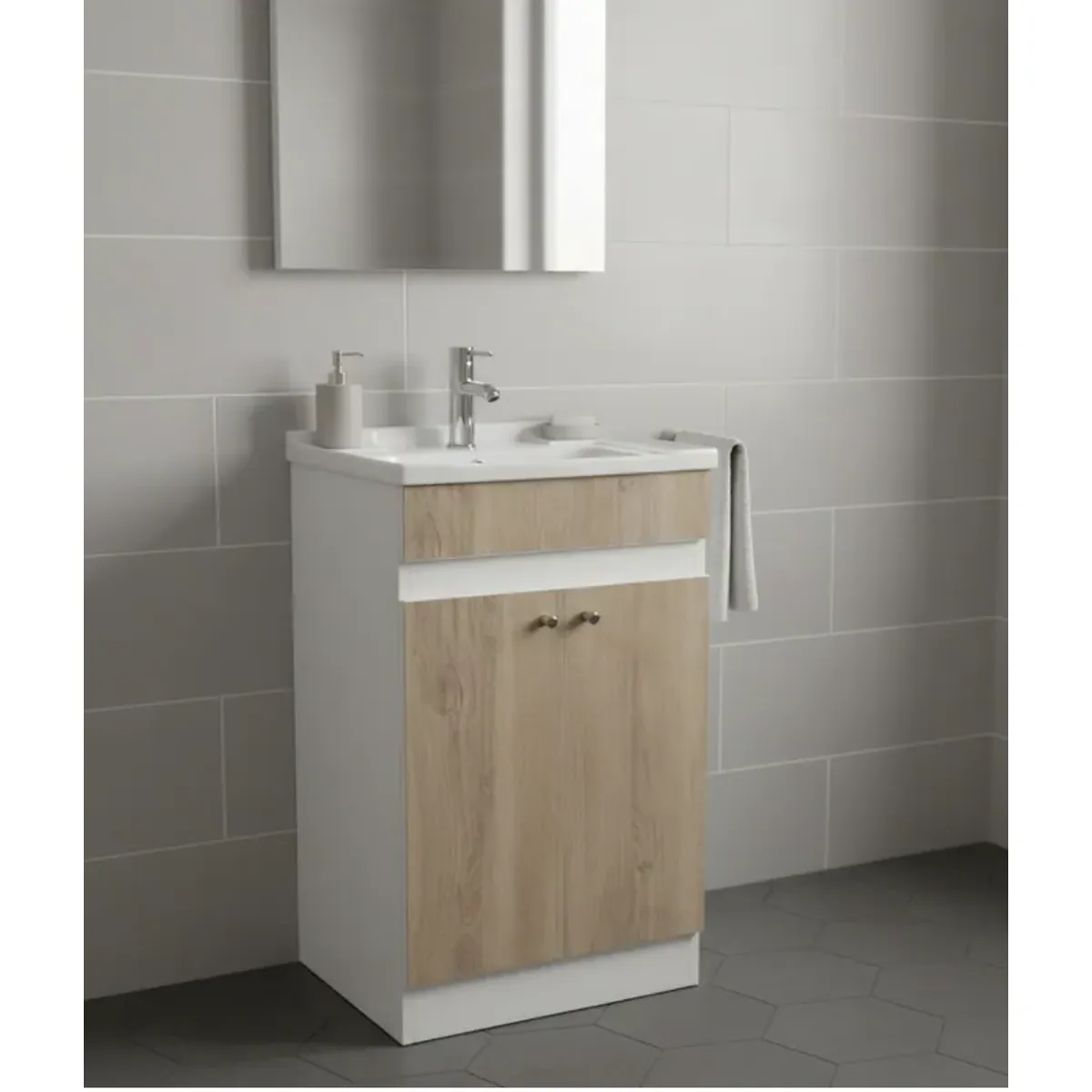 Mueble Vanitorio 50x40 Cm Jerez Mdf Lavamanos + Grifería Ms, marca MODERN SPACE - Foto Principal