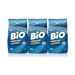 BIO - Pack 3 Detergentes en polvo frescura campos de hielo 800 g