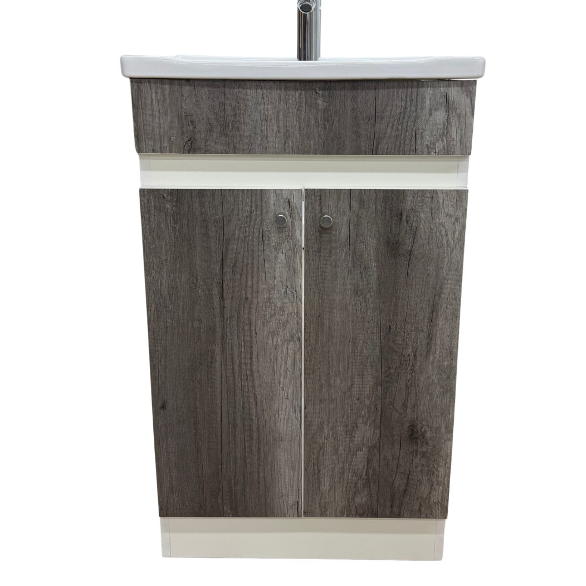 Mueble Vanitorio 50x40 Cm Gris Mdf Lavamanos + Grifería Ms, marca MODERN SPACE - Foto 2
