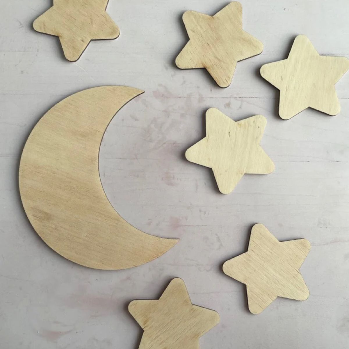 GENERICO - Juego decoración pared luna y estrellas