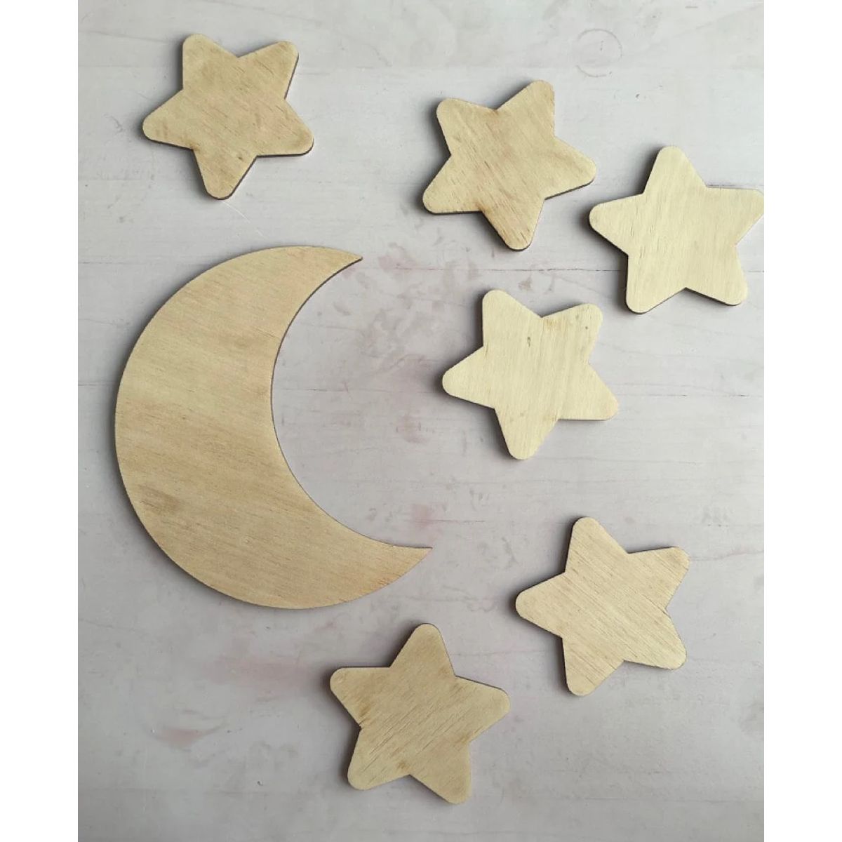 GENERICO - Juego decoración pared luna y estrellas