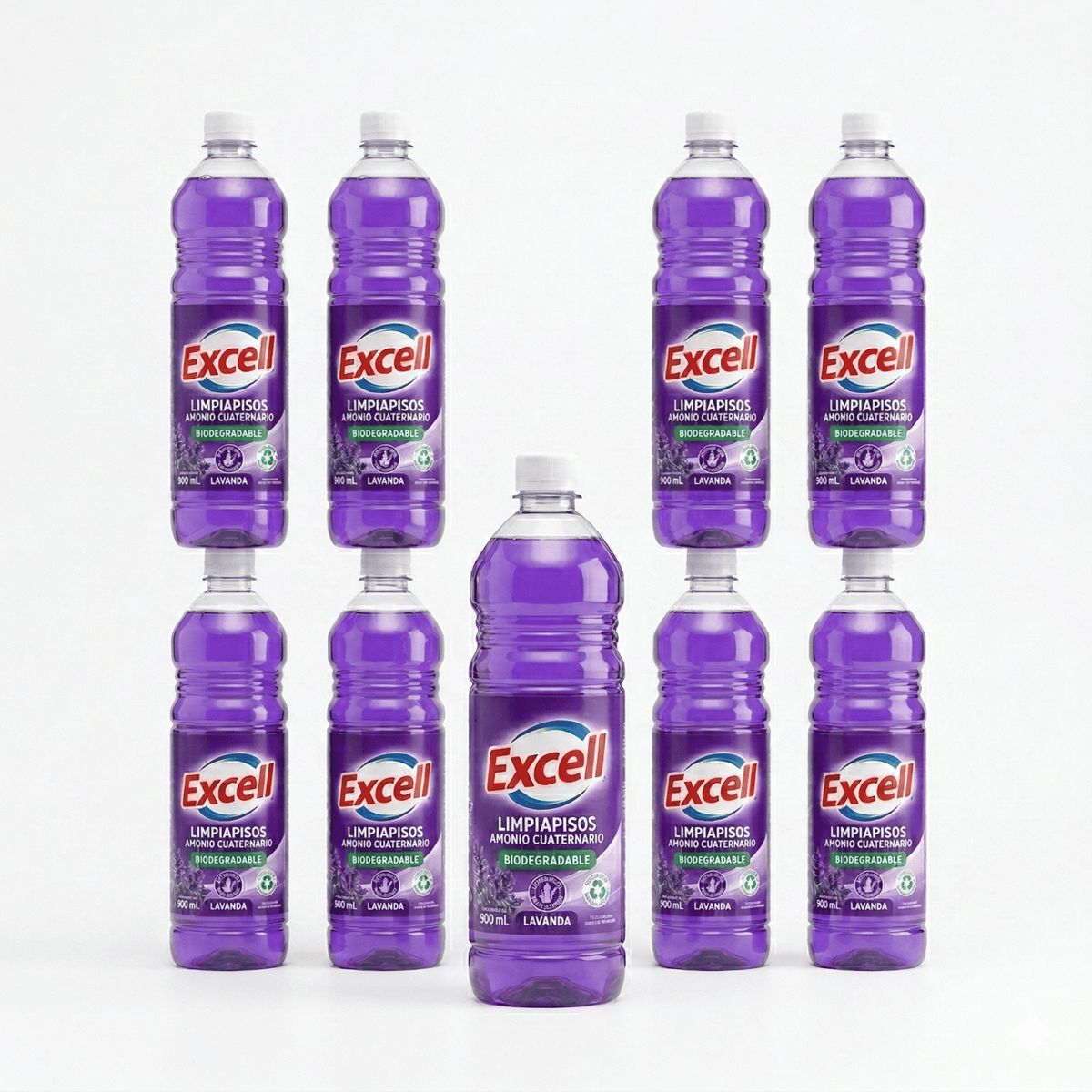 EXCELL - Pack 9 Limpia Pisos Aroma A Lavanda 900ml Excell