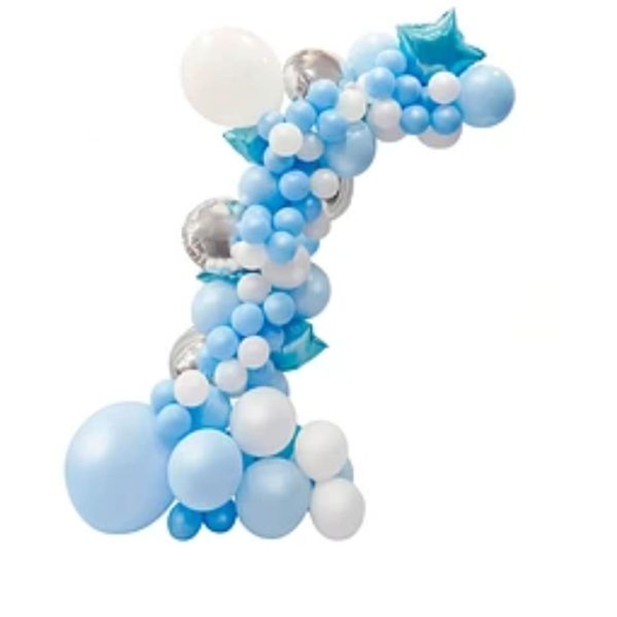 GENERICO - Set de globos látex azul con estrellas 68pcs
