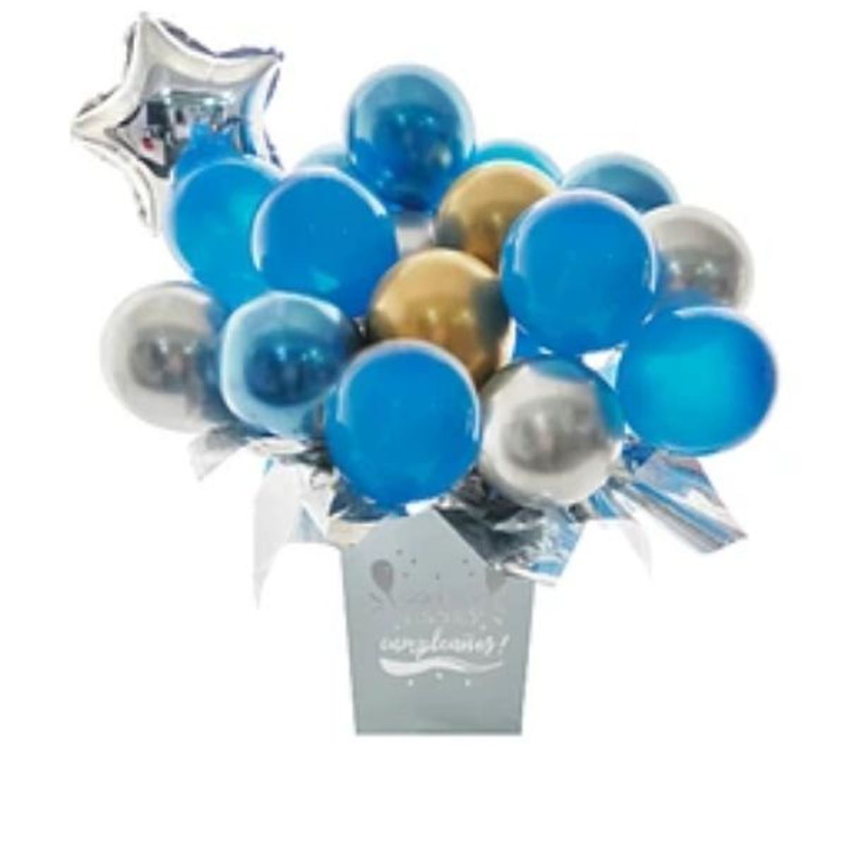 GENERICO - Set de globos azul con caja 23pcs