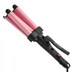 REVLON - Onduladora De Pelo Waver Jumbo De 3 Barriles 120W Rosa