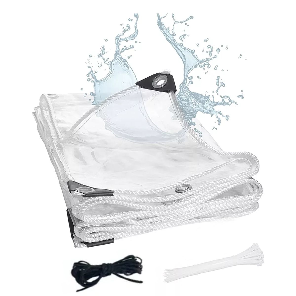 KINDA NICE - Cortina De Lluvia Al Aire Libre De Pvc Transparente 23m