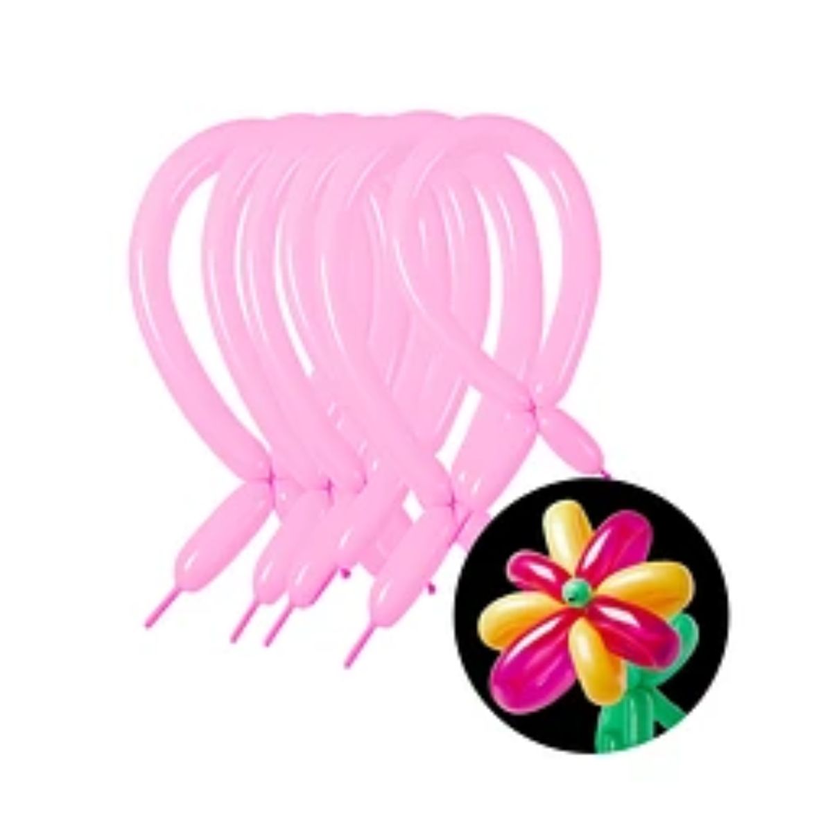 GENERICO - Globos largos rosa 15pcs 30cm