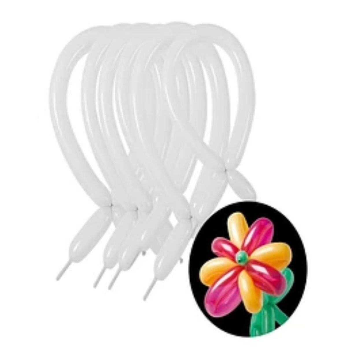GENERICO - Gobos largos color blanco 30cm 15pcs