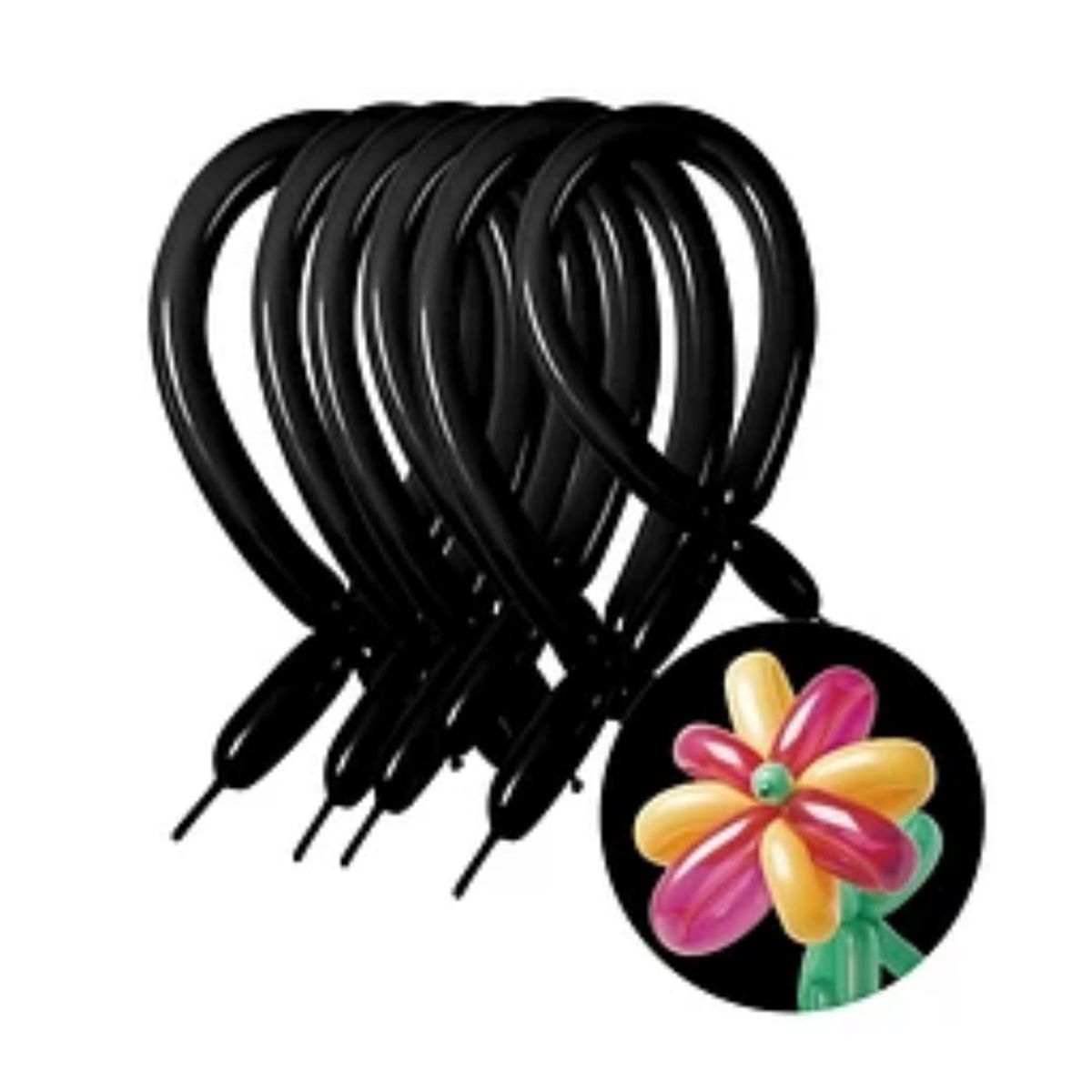 GENERICO - Globos largos color negro 30cm 15pcs