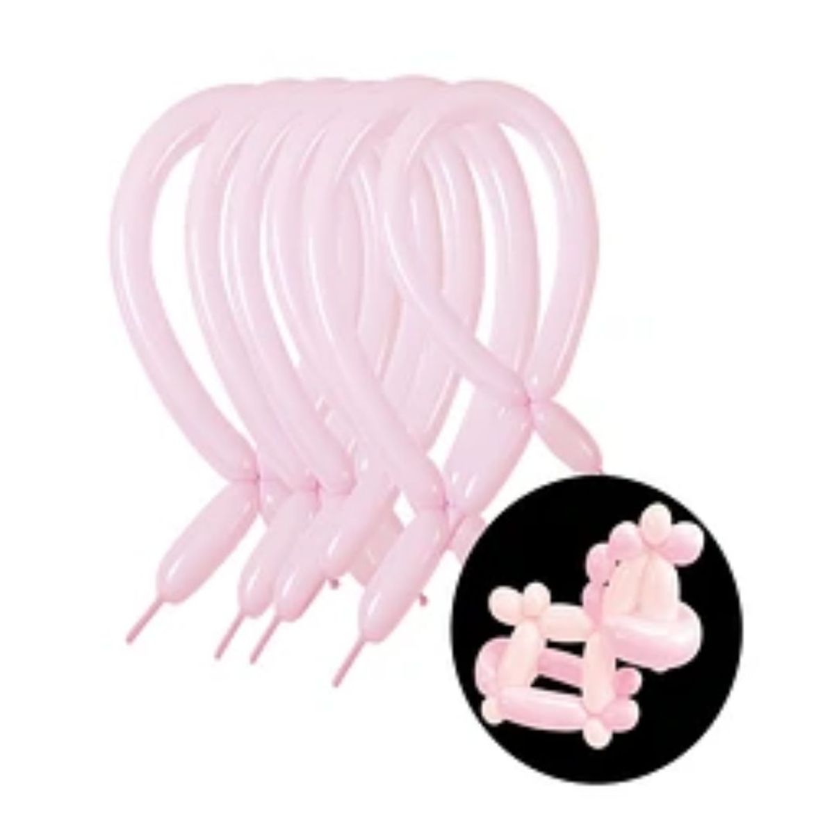 GENERICO - Globos largos rosa 30cm 15pcs