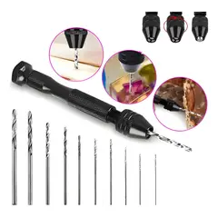 KUANGYE - Taladro Manual Miniatura Joyeria Modelismo Brocas 10 Mano