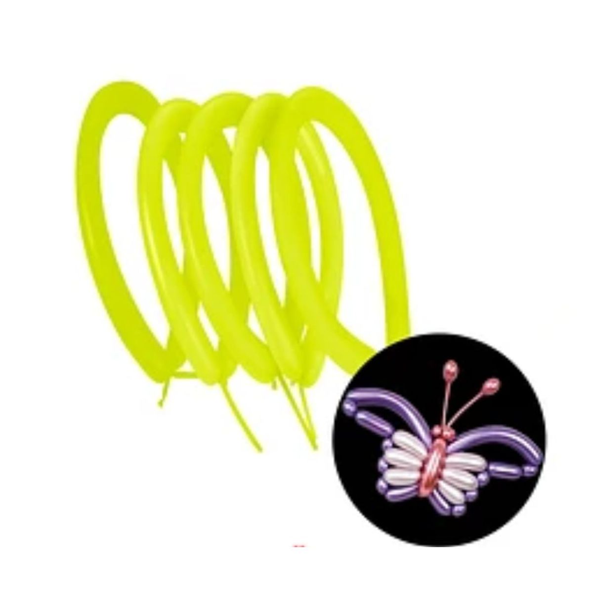 GENERICO - Globos de latex largos amarillo 40pcs 30CM