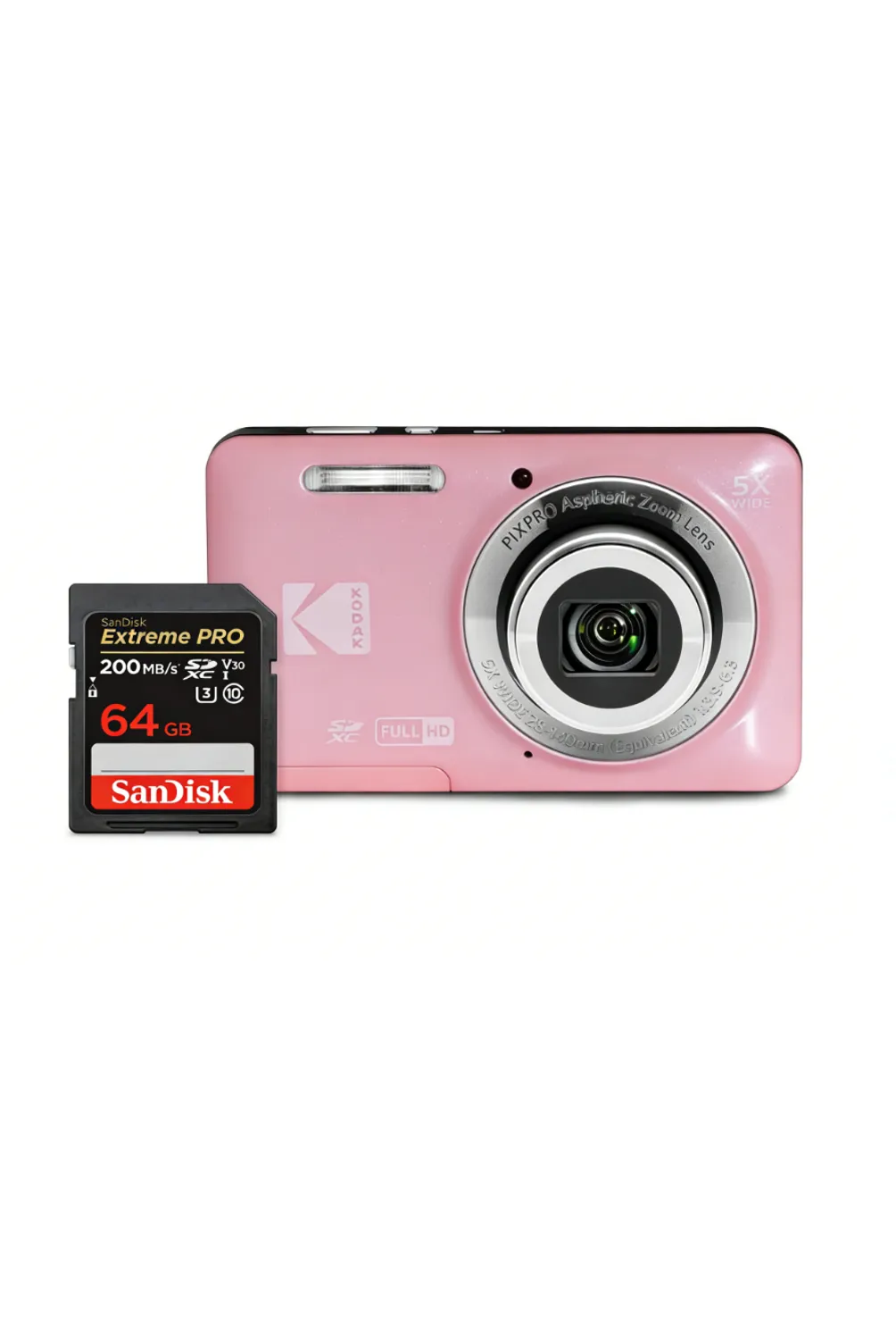 KODAK Kodak PIXPRO FZ55 Digital Camera rose + 64GB Extreme Pro