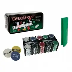 VIDA BUENAS - Set de Poker 200 Fichas con Paño Black Jack Texas Holdem
