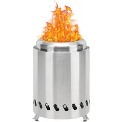 KUANGYE - Brasero portátil de mesa con soporte mini acero inoxidable para exteriores