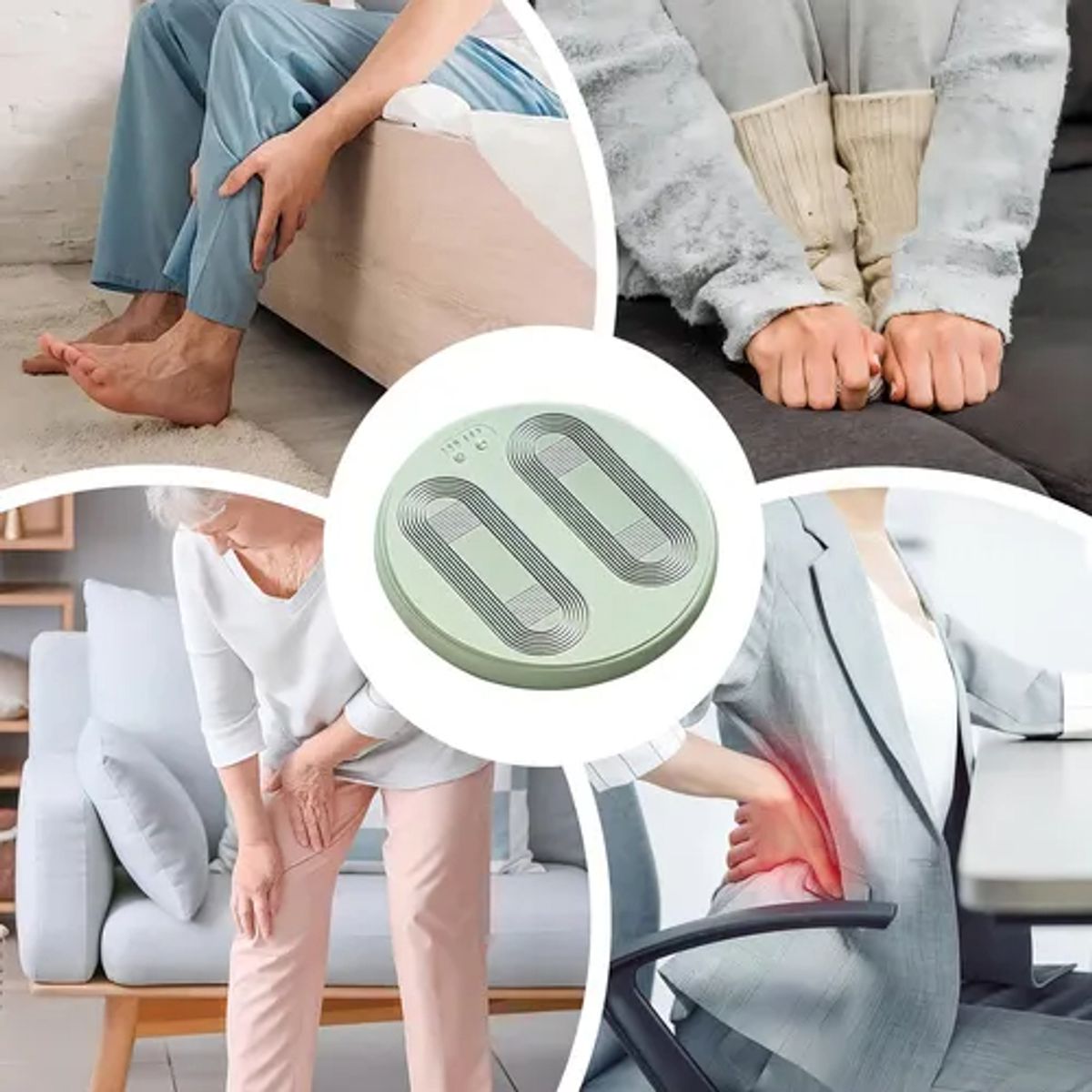 EVERSO - Masajeadora Eléctrica Malltradecl Para Pies Con Calor Y 3 Niveles USB