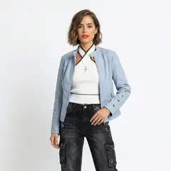 D'JOE - Chaqueta Ecocuero Biker Mujer Olimpus