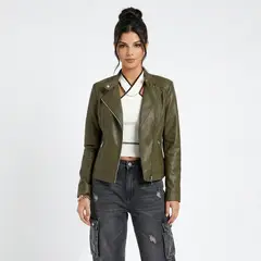 D'JOE - Chaqueta Ecocuero Biker Mujer Olimpus