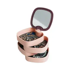 GENERICO - Organizador De Joyas 4 Niveles - Joyero 360º Con Espejo