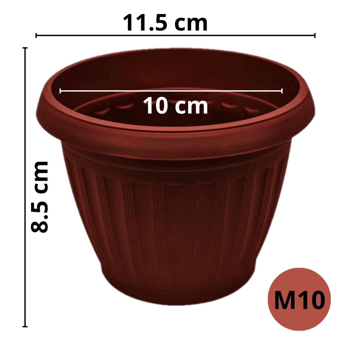 GENERICO - Pack 50 Maceteros Plástico Redondo Lila 10 cm