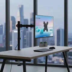 IRM - Soporte Brazo Monitor Escritorio Vertical Ajustable Base Vesa Giratorio 360 Grados FIGOIMPORT