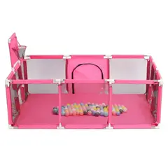 GENERICO - Corral Parque Infantil Bebé Plegable Con Canasta Malla 180cm