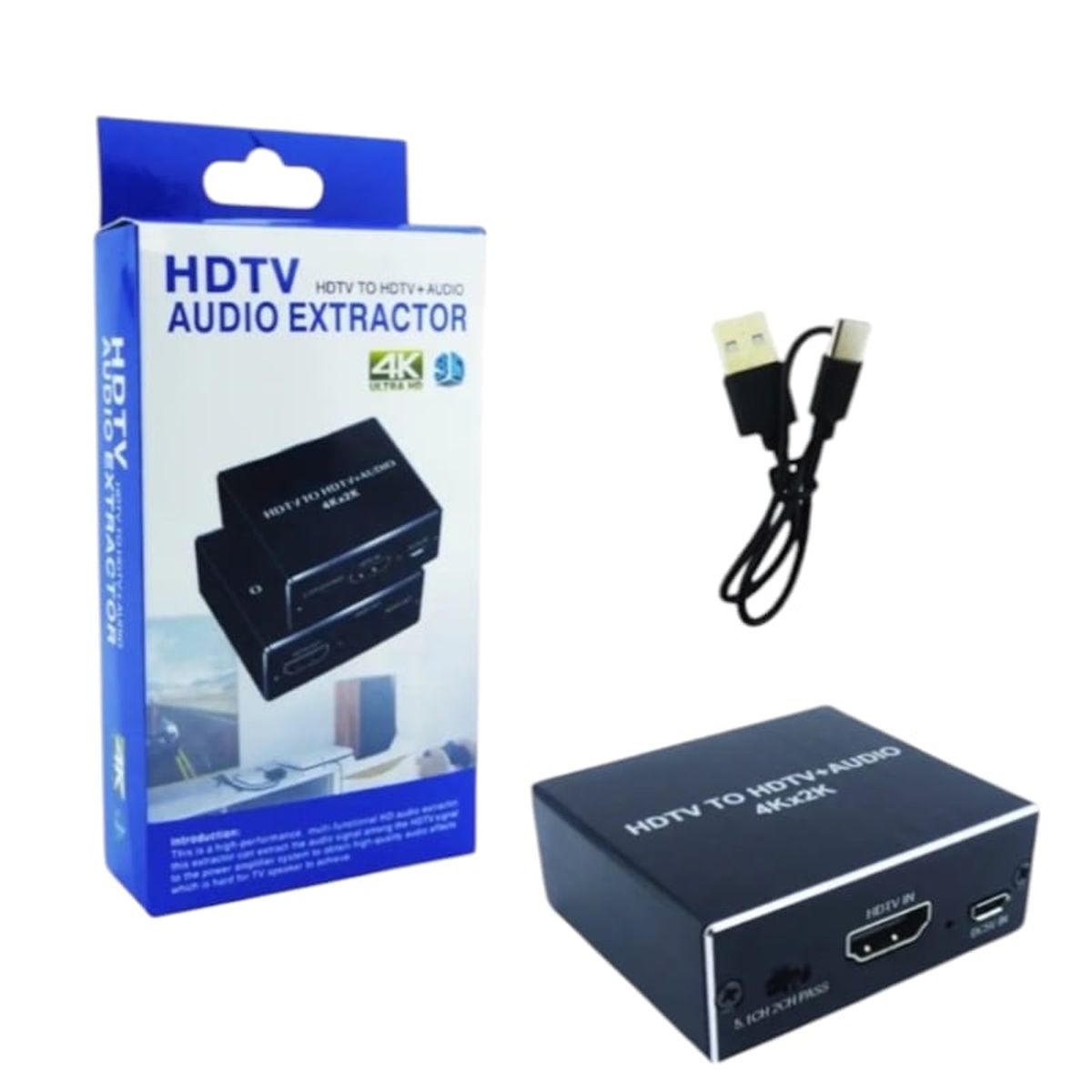 GENERICO - Convertidor Extractor Audio Hdmi A Hdmi-optico C Jack 3.5m