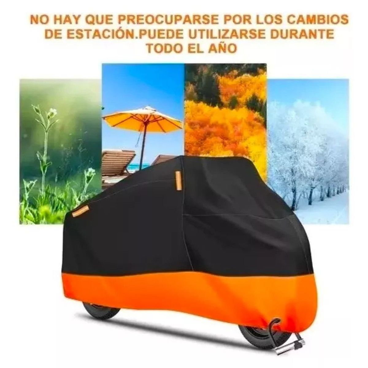 GENERICO - Funda Impermeable 100% Protector Cubre Motos Bicicletas Xl