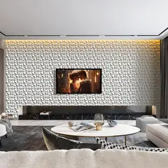 EVERSO - Pack 50 Panel Decorativo Pared 3d Pvc Diamante 30x30cm