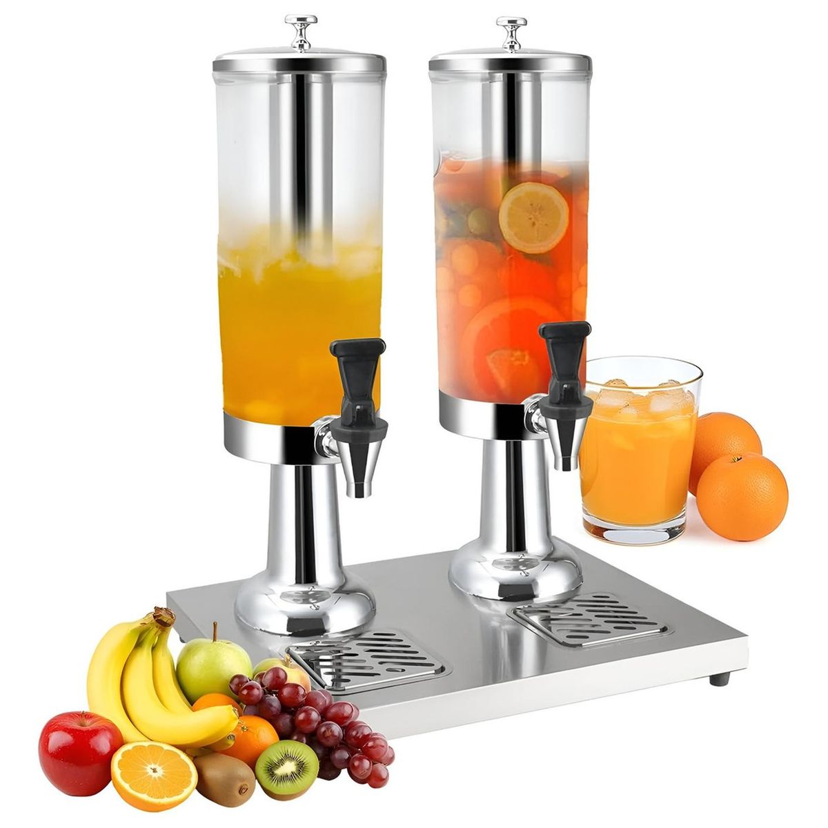 PASTELERIUSCL - Dispensador De Bebidas Doble Máquina Autoservicio Jugos 6L