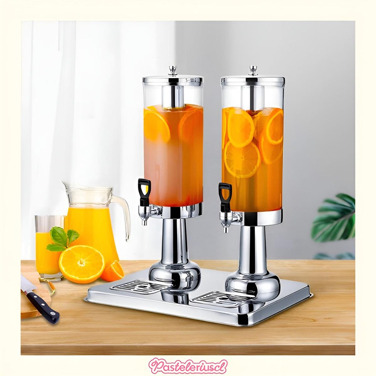 PASTELERIUSCL - Dispensador De Bebidas Doble Máquina Autoservicio Jugos 6L