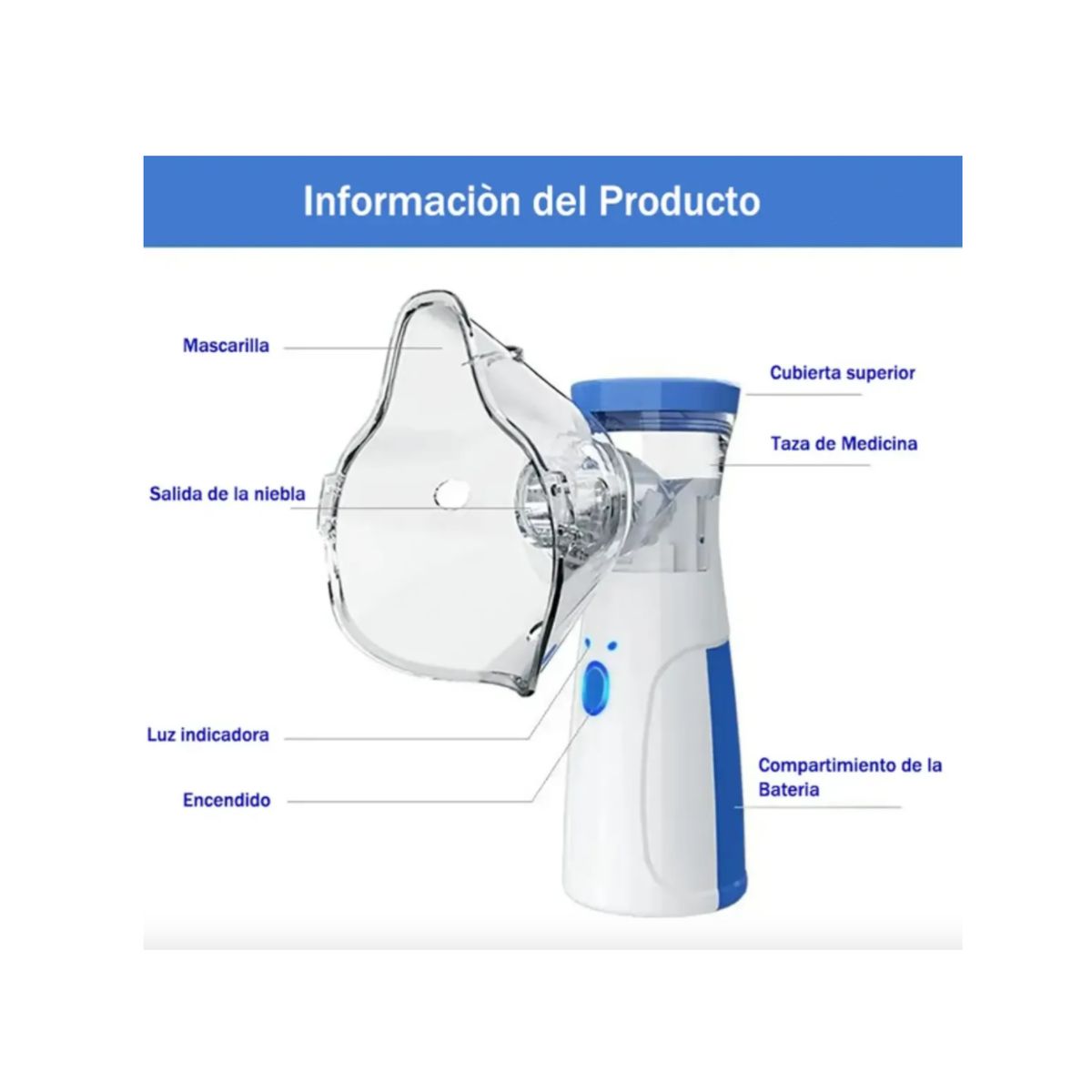 GENERICO - Nebulizador Portátil Terapia Niños Y Adultos Usb