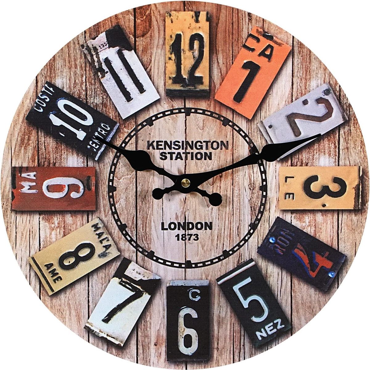 GENERICO - Reloj de Pared Análogo Rústico Vintage Retro London