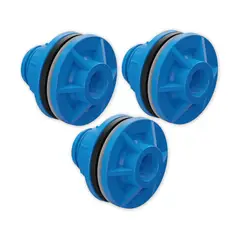 GENERICO - Set 3 Salida Estanque PVC CEM HI 20mm x Media Pulg Con Goma