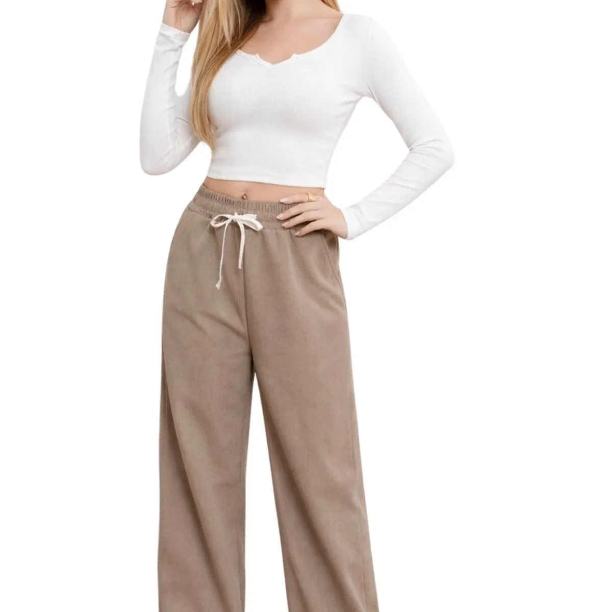 LOOK SHOP - Pantalón Mujer Recto Tito Alto. Wide. Colores 115