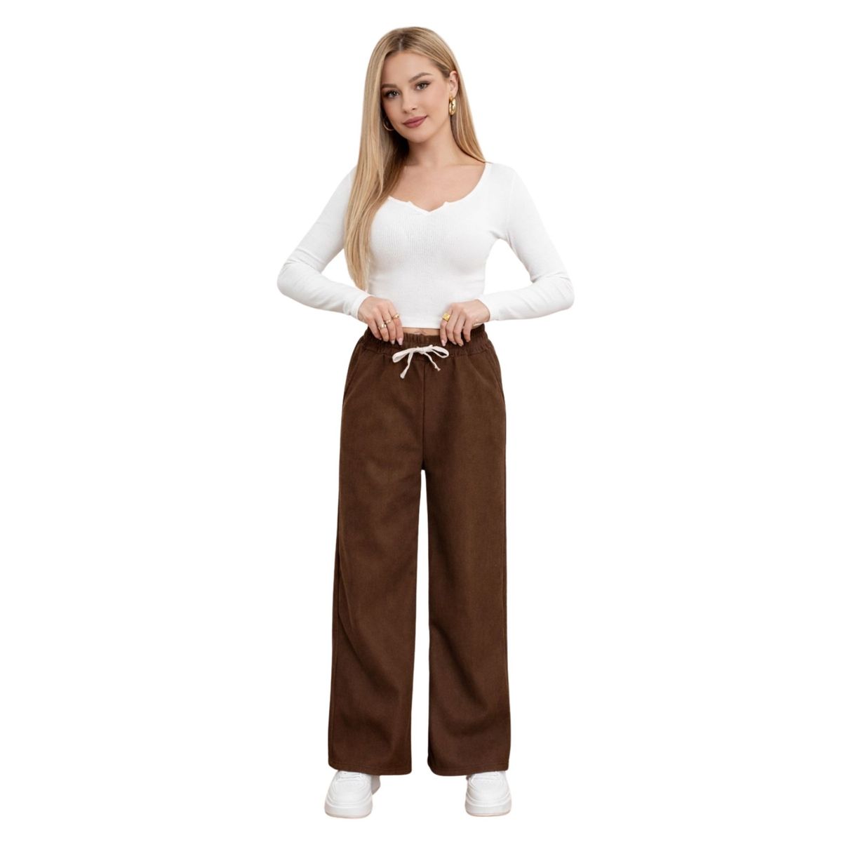 LOOK SHOP - Pantalón Mujer Recto Tito Alto. Wide. Colores 115