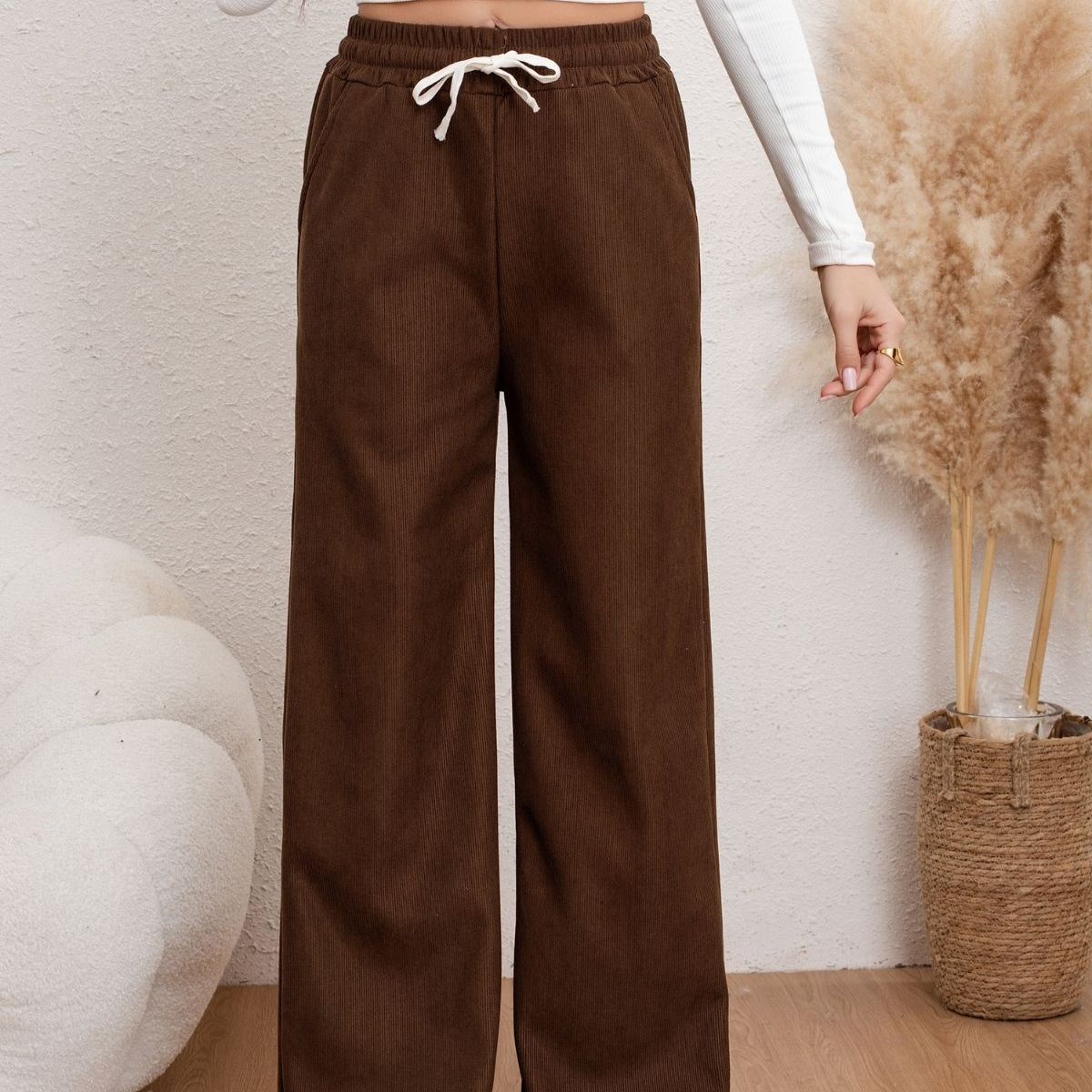 LOOK SHOP - Pantalón Mujer Recto Tito Alto. Wide. Colores 115