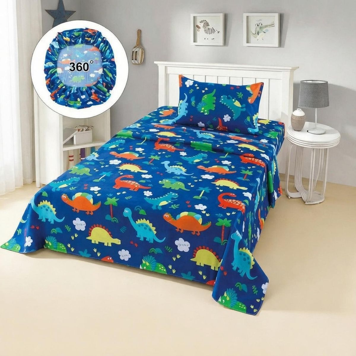 GENERICO - Juego De Sabanas Genericas De 1 Plaza + 1 Funda De Almohada - Multicolor - 1 Plaza