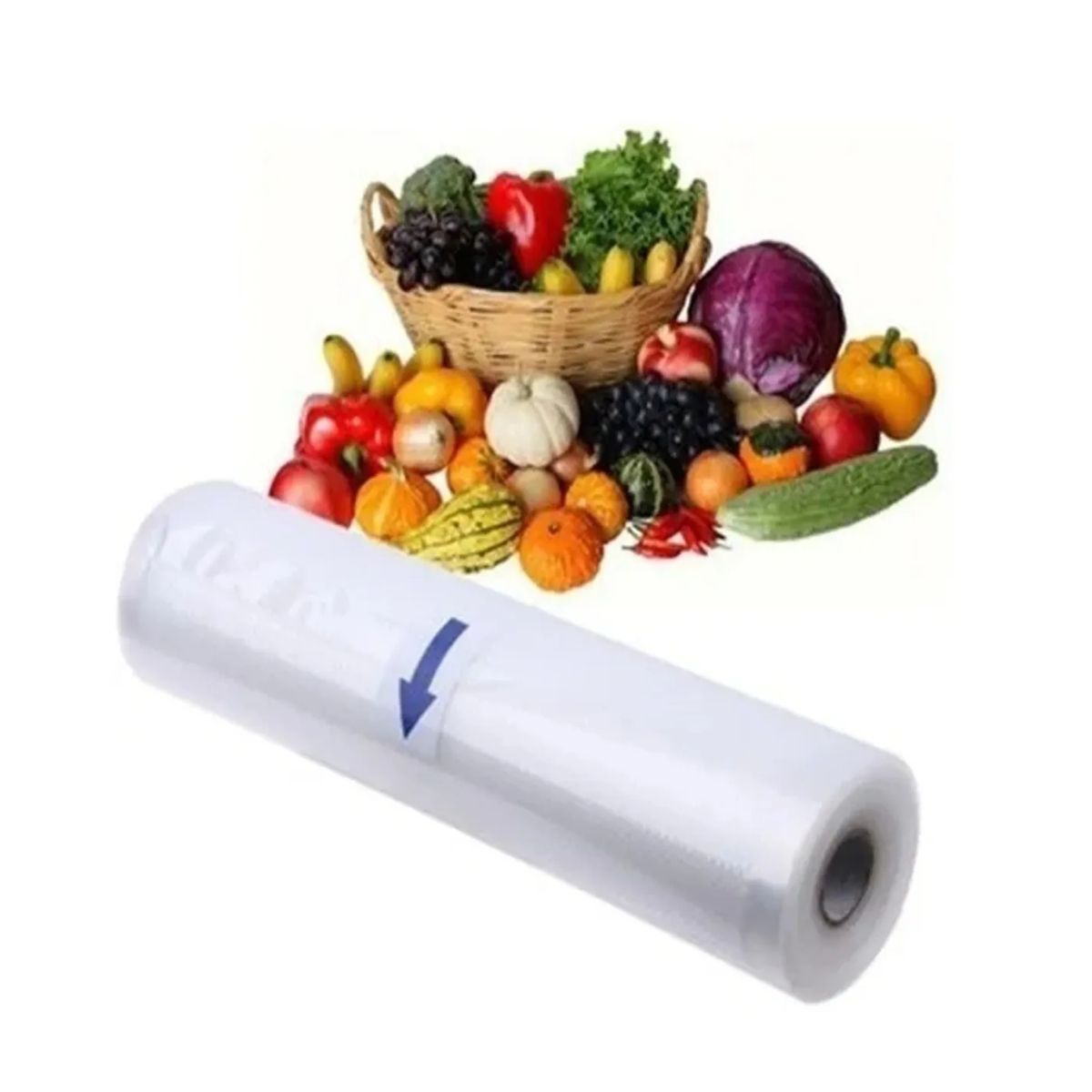 GENERICO - Bolsa en Rollo para Sellado al Vacío 28cm x 5m Transparente para Alimentos
