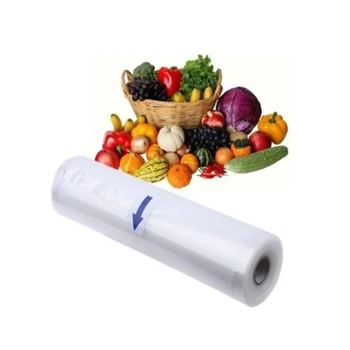 GENERICO - Bolsa en Rollo para Sellado al Vacío 28cm x 5m Transparente para Alimentos