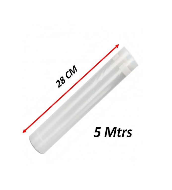 GENERICO Pack de 5 Rollos para Sellado al Vacío 28cm x 5m Transparente para Alimentos