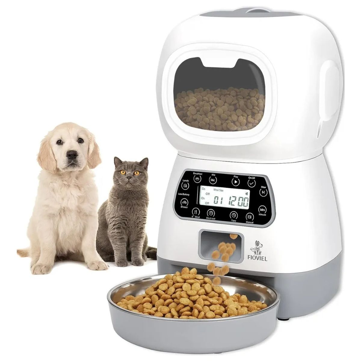 GENERICO - Dispensador Automático De Alimentos Para Mascotas Color Blanco
