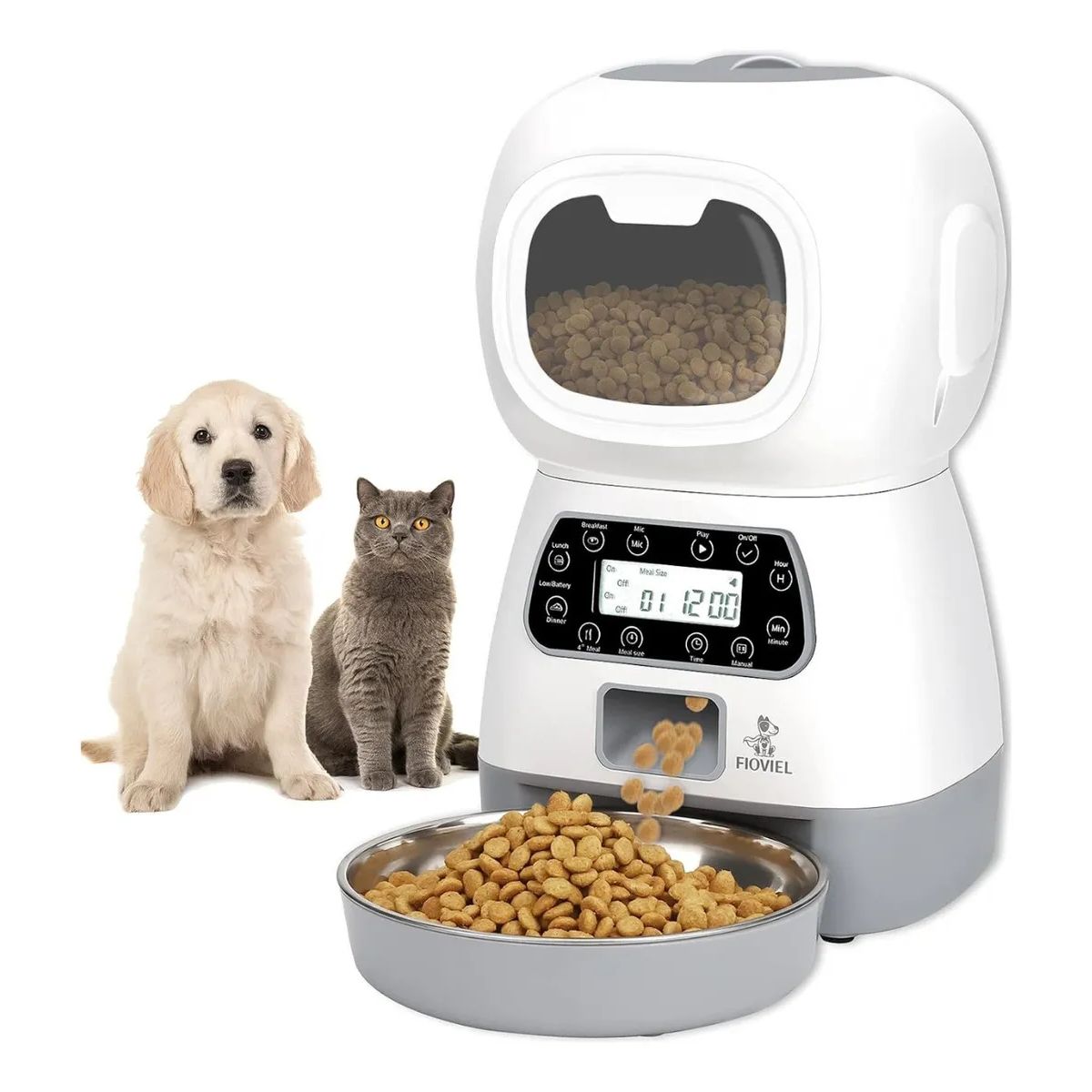 GENERICO - Dispensador Automático De Alimentos Para Mascotas Color Blanco