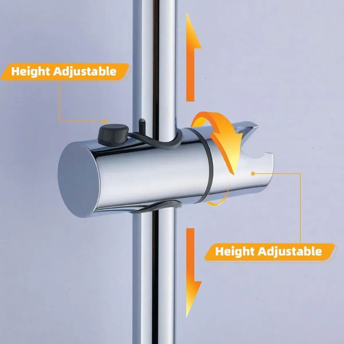 GENERICO - Barra Soporte para Ducha Teléfono Deslizante Adaptable Color Plateado