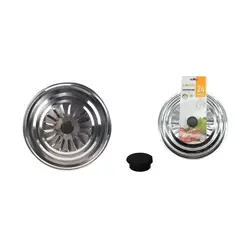 GENERICO - Tapa De Acero Inoxidable 24cm Universa