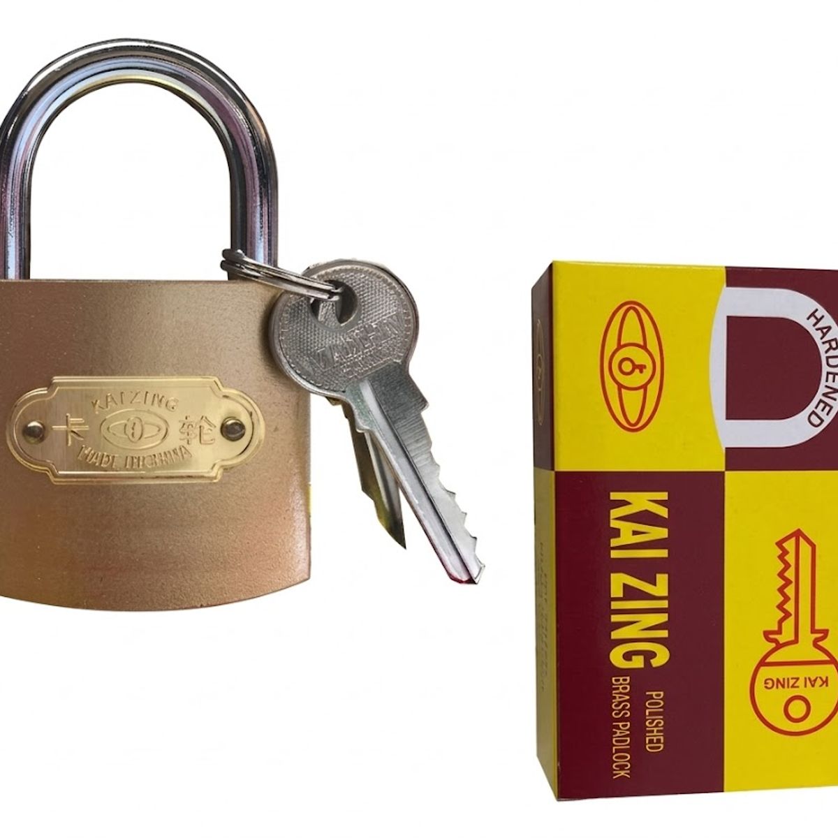 GENERICO - Candado de Seguridad 3.2 cm trae 3 Llaves color Dorado