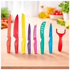 IRM - Set de Cuchillos de cocina Multiuso & Pelador 8pcs Colores