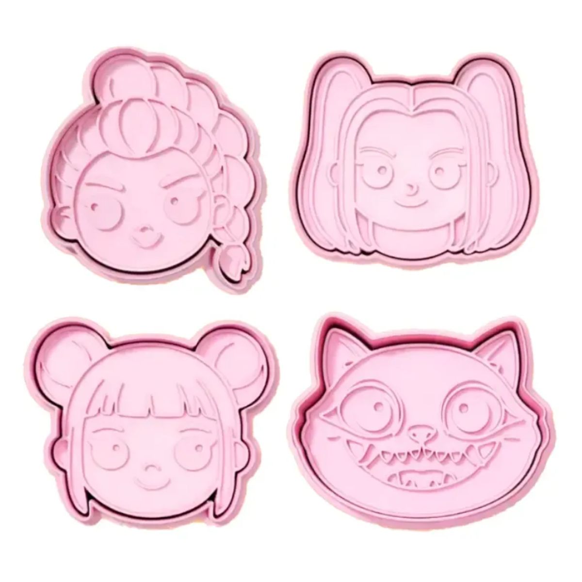 GENERICO - Cortadores de galletas - diseño k-pop (pack 4 un)